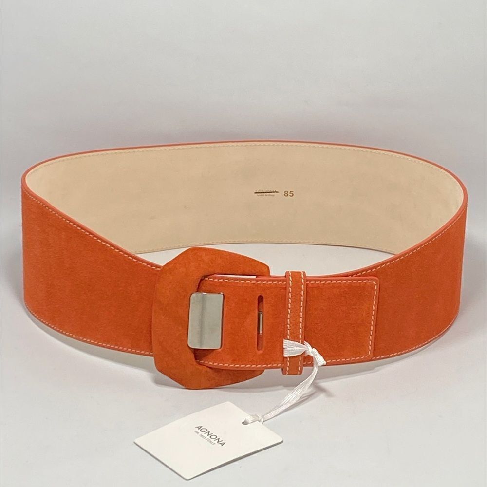 Agnona Covered Buckle Suede Corset Belt size 85/34”